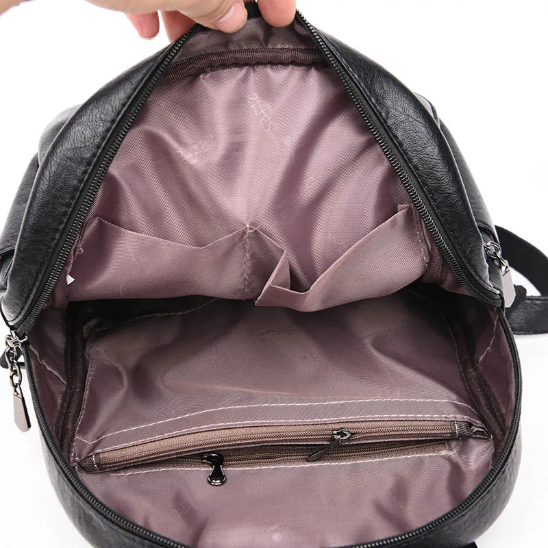 Повседневные женские кожаные рюкзаки Mochila Feminina, модные женские рюкзаки, дизайнерские школьные сумки для девочек-подростков, сумки через плечо