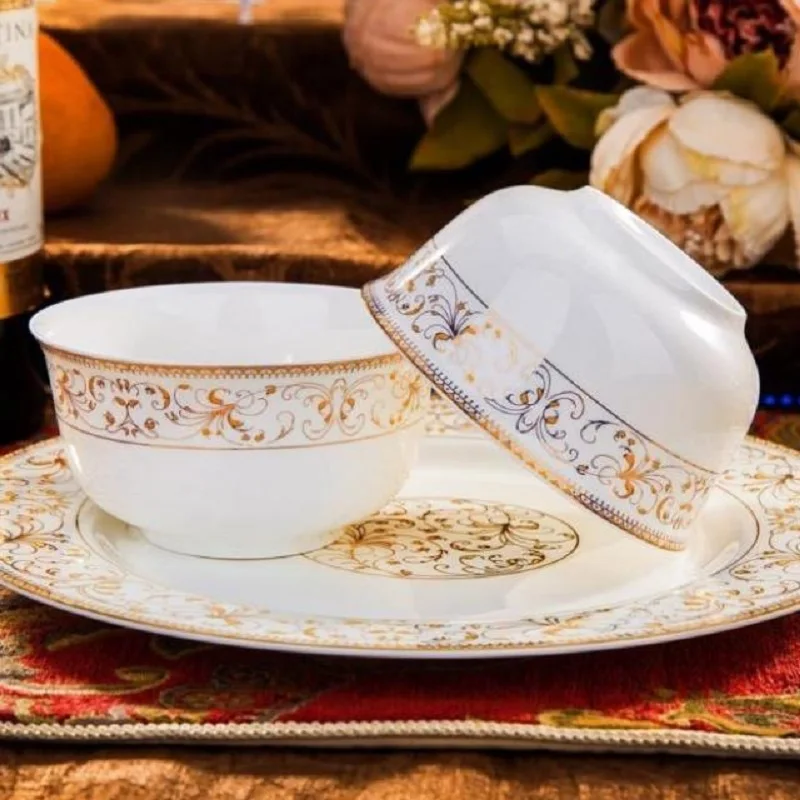 Набор посуды 56 шт. набор из фарфора керамические тарелки миски тарелки|dinnerware