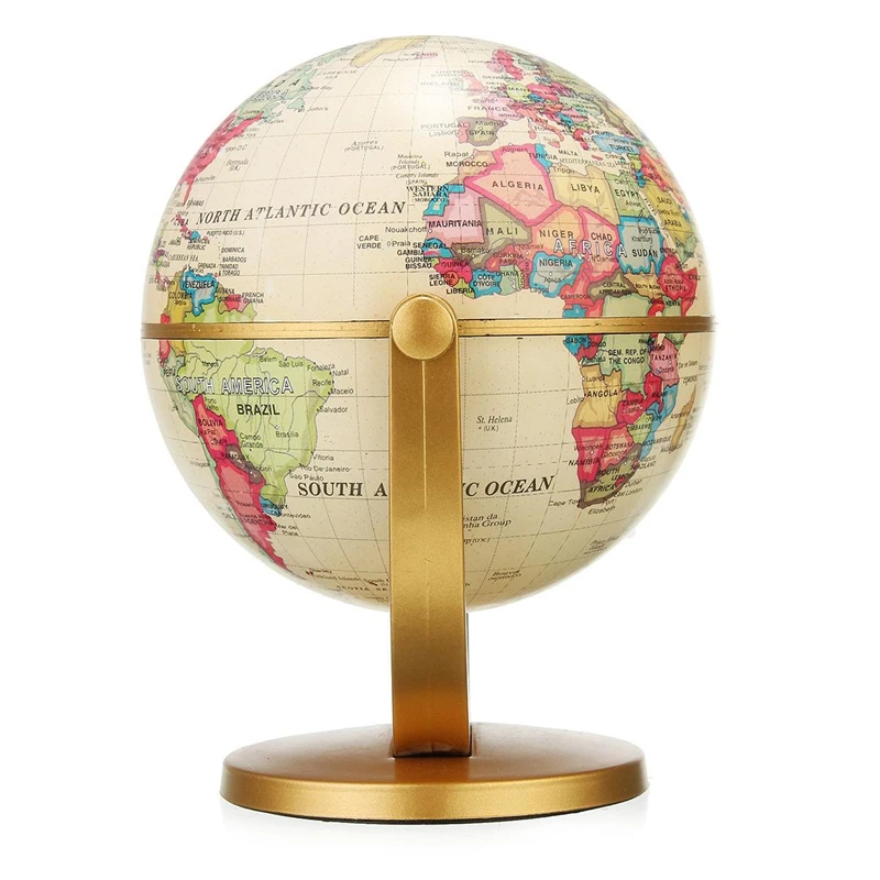 Ретро вращающийся глобус мира Земля античный домашний рабочий стол декор, география, обучающая карта, школьные принадлежности