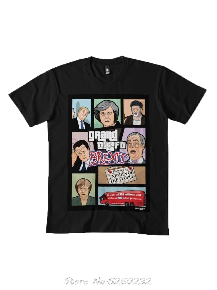 Grand Theft Auto пародия Brexit политика комплект из черной кофты с длинным рукавом