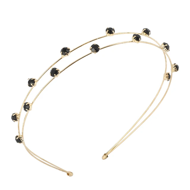 MOLANS Crystal Headband For Women Butterfly Double Hairband Moon Star Inlaid Rhinestone Hair Bands Hair Accessories green
