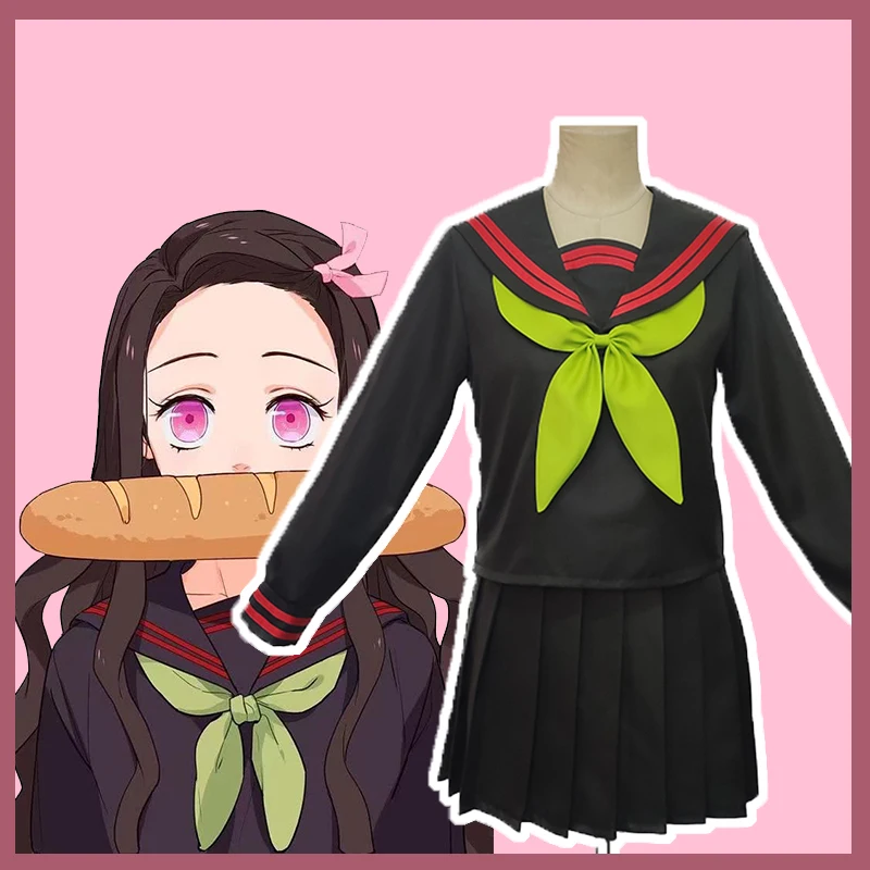 Аниме Comic Demon Slayer Kimetsu no Yaiba Косплей костюмы Kamado Nezuko косплей костюм матроса