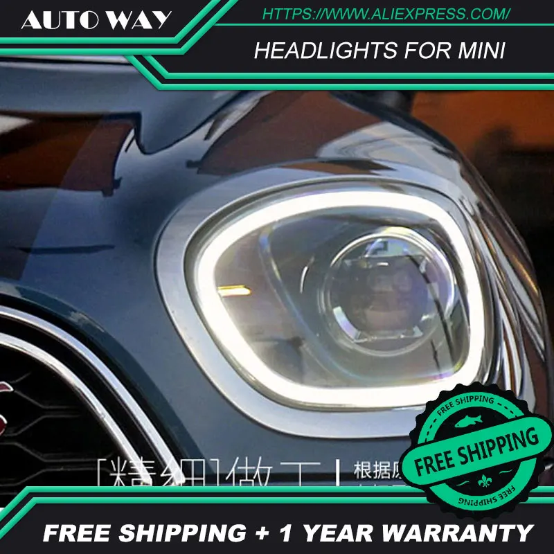 car styling Case For BMW Mini R56 R60 headlights 2017-UP Headlights LED light bar DRL Q5 bi xenon lens h7 | Автомобили и