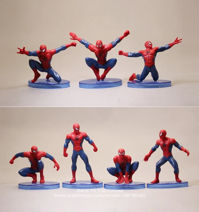 

Disney Marvel Avengers Spider Man 7pcs/set 6-9cm Action Figure Anime Decoration Collection Figurine Toy model for children gift