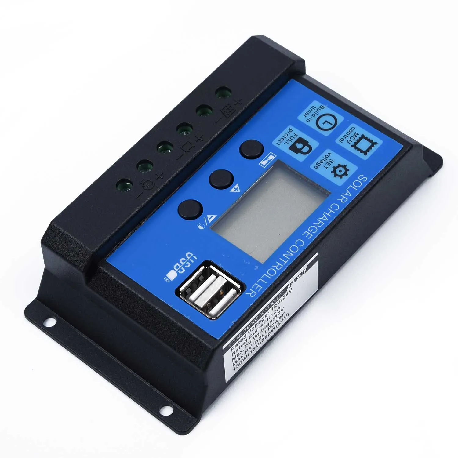20A/30A PWM LCD Dual USB Solar Panel Battery Regulator Charger Controller 12V/24V