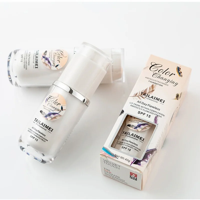 

Warming Color Changing Foundation Moisturizing Hide Defects Cover Skin Color Face Foundation Cosmetic Accessory*