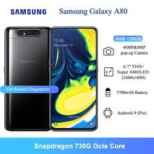 Samsung Galaxy A80 4G Mobile Phones 6.7" 48MP Camera Snapdragon 730G Octa-core 3700mAh 8GB RAM Android Mobile Phone