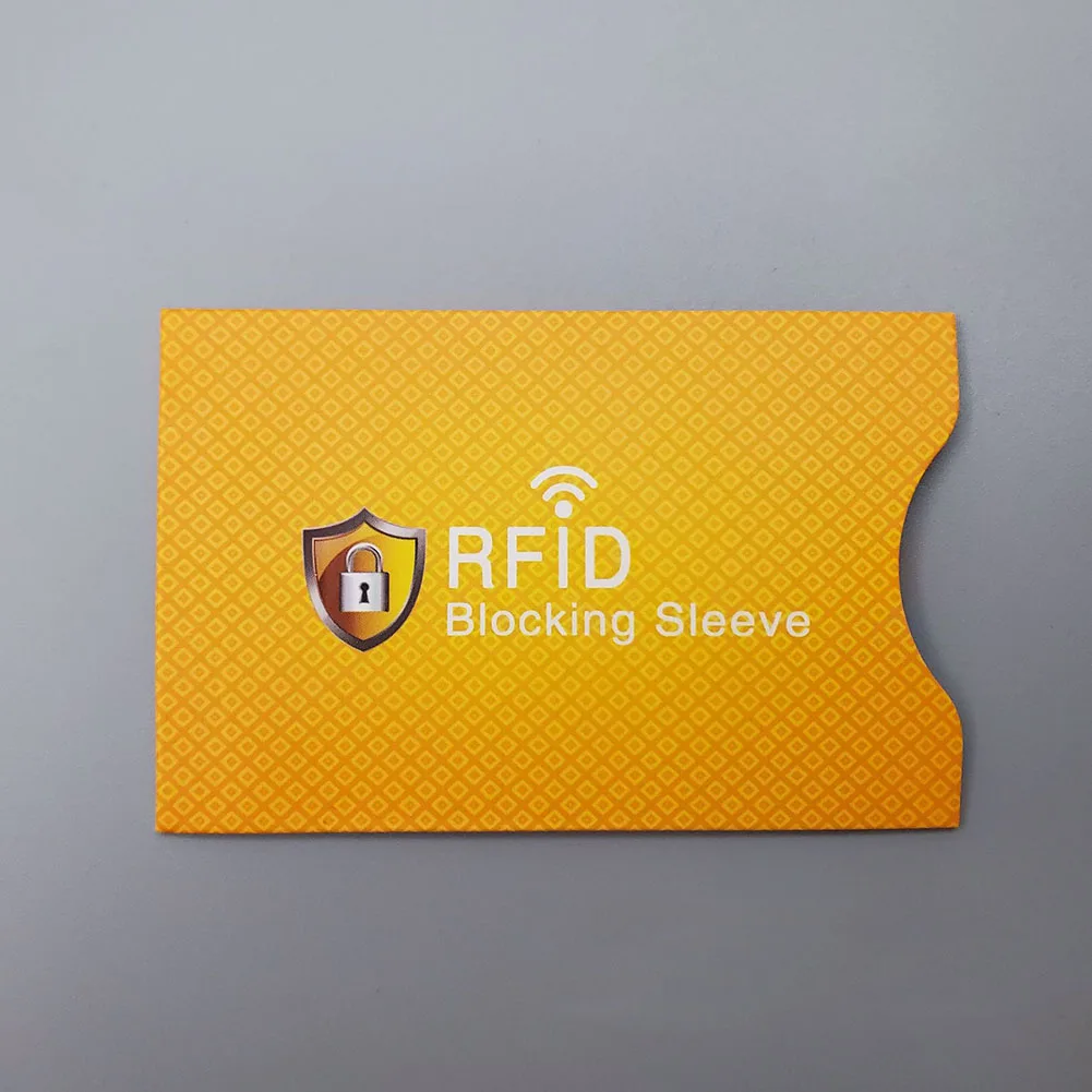 Цвет: желтый 1 шт. защита от кражи для RFID, защита для кредитных карт, блокировка, держатель для карт, чехол для кожи, защитный чехол для банковских карт, Новинка - Цвет: Цвет: желтый