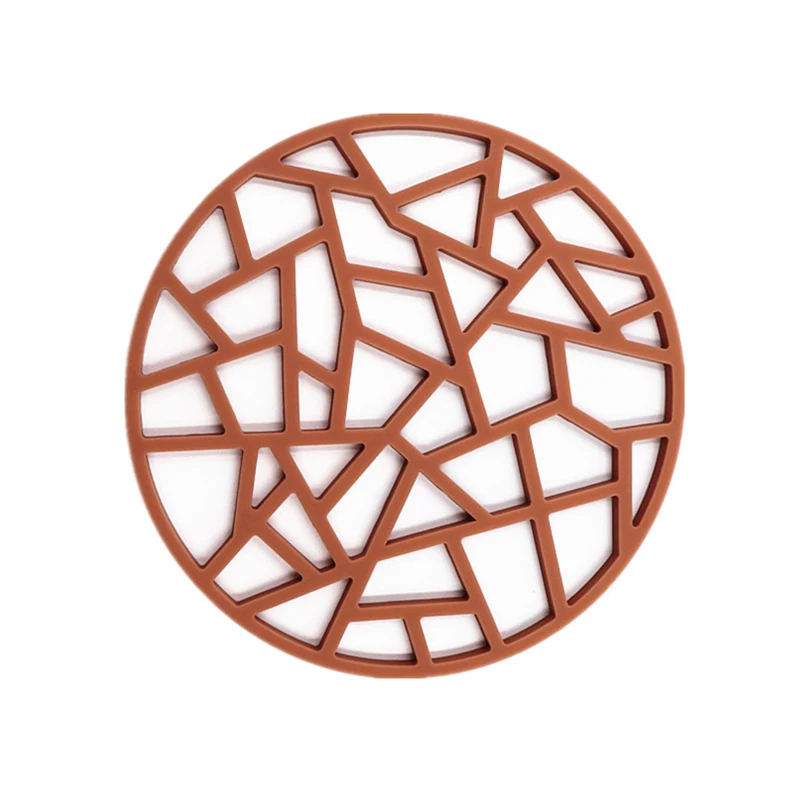  Creative Round Insulation Pad Drink Coaster Food Grade Silicone Heat Resistant Mat Kitchen Table Pl - 32976554939