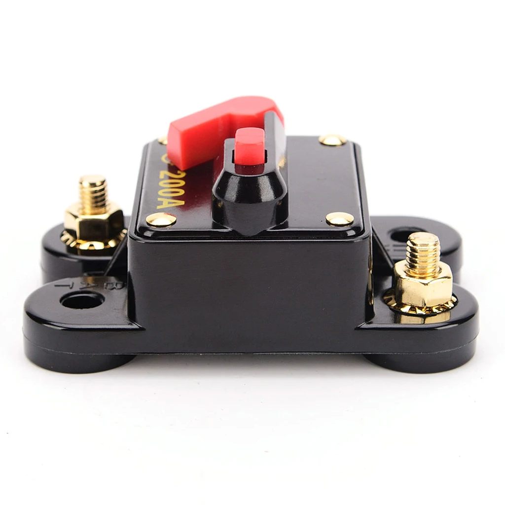 Car Audio 200Amp DC 12V 24V Circuit Breaker Manual Reset Switch Fuse Holder