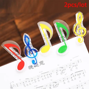 

2PC Musical Book Note Clip Plastic Piano Music Book Page Clip Treble Clef Clip Music