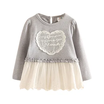 

Baby Girls Lace Embroidered Princess Dress Spring Fall Children's One Piece Clothes Kids Cute Cartoon Rabbit Ruffles Dresses P81