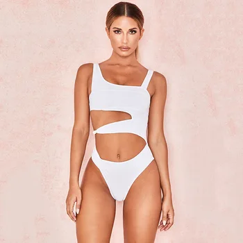 

2020 Sexy Women Bikini Set Swimsuit Bandage Bathing Suit Push Up Padded Female Intimates High Waist One-piece Jumpsuit Swimwear