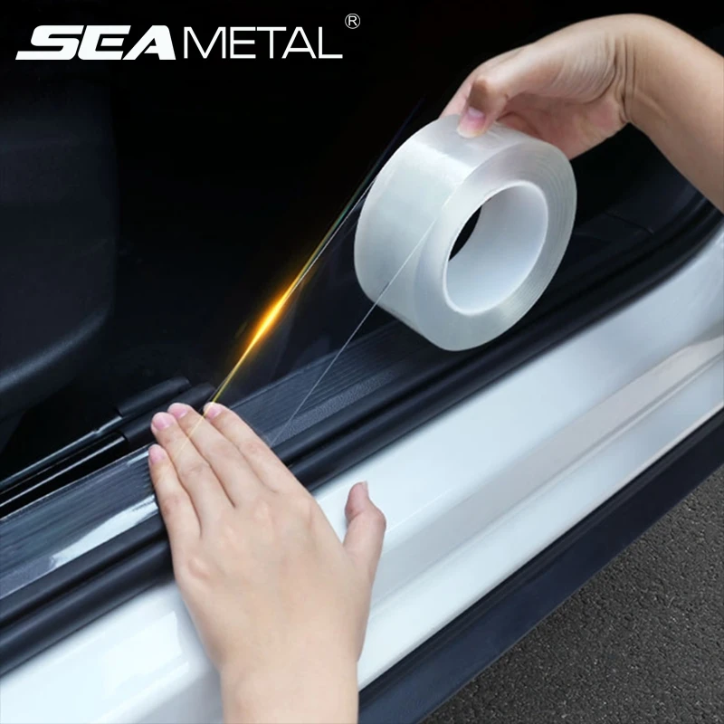 Car Stickers And Decals Auto Interior Protector Film Door Edge Protective Tape Automobiles Sill Vinyl Car Stickers Accessories funny car stickers