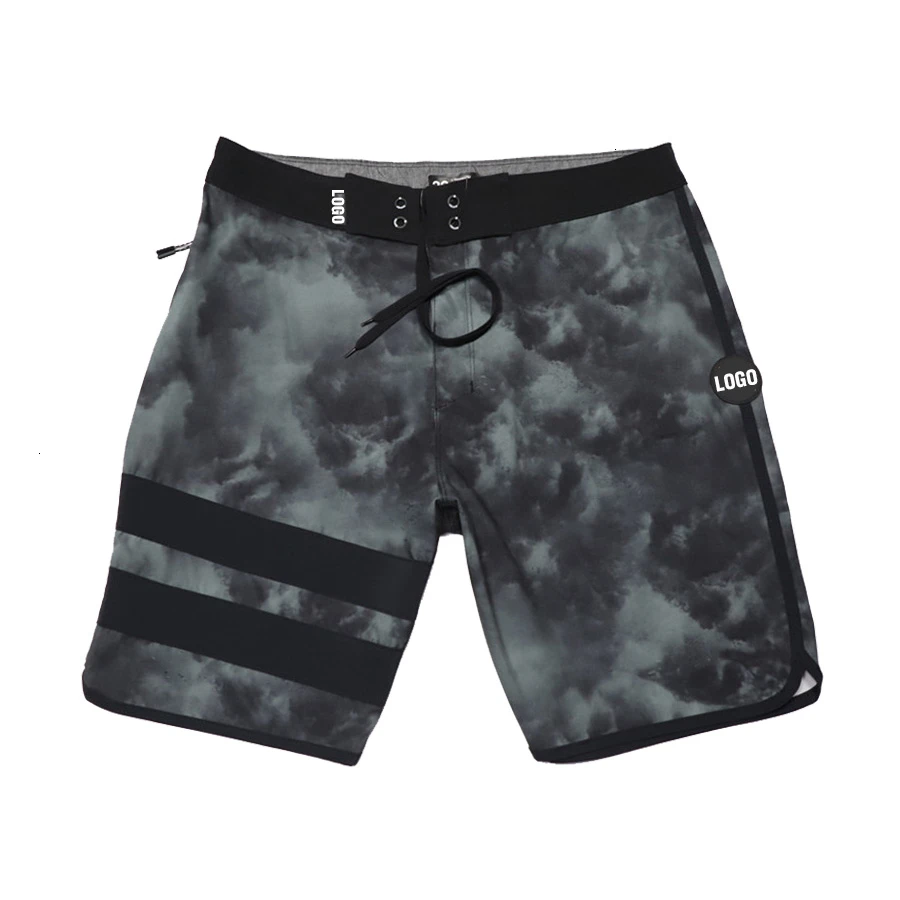 High Quality Men's Waterproof Boardshorts Brand Quick Dry Spandex Elastic Bermuda Board Shorts New Swim Trunks Surf Shorts - Цвет: 7
