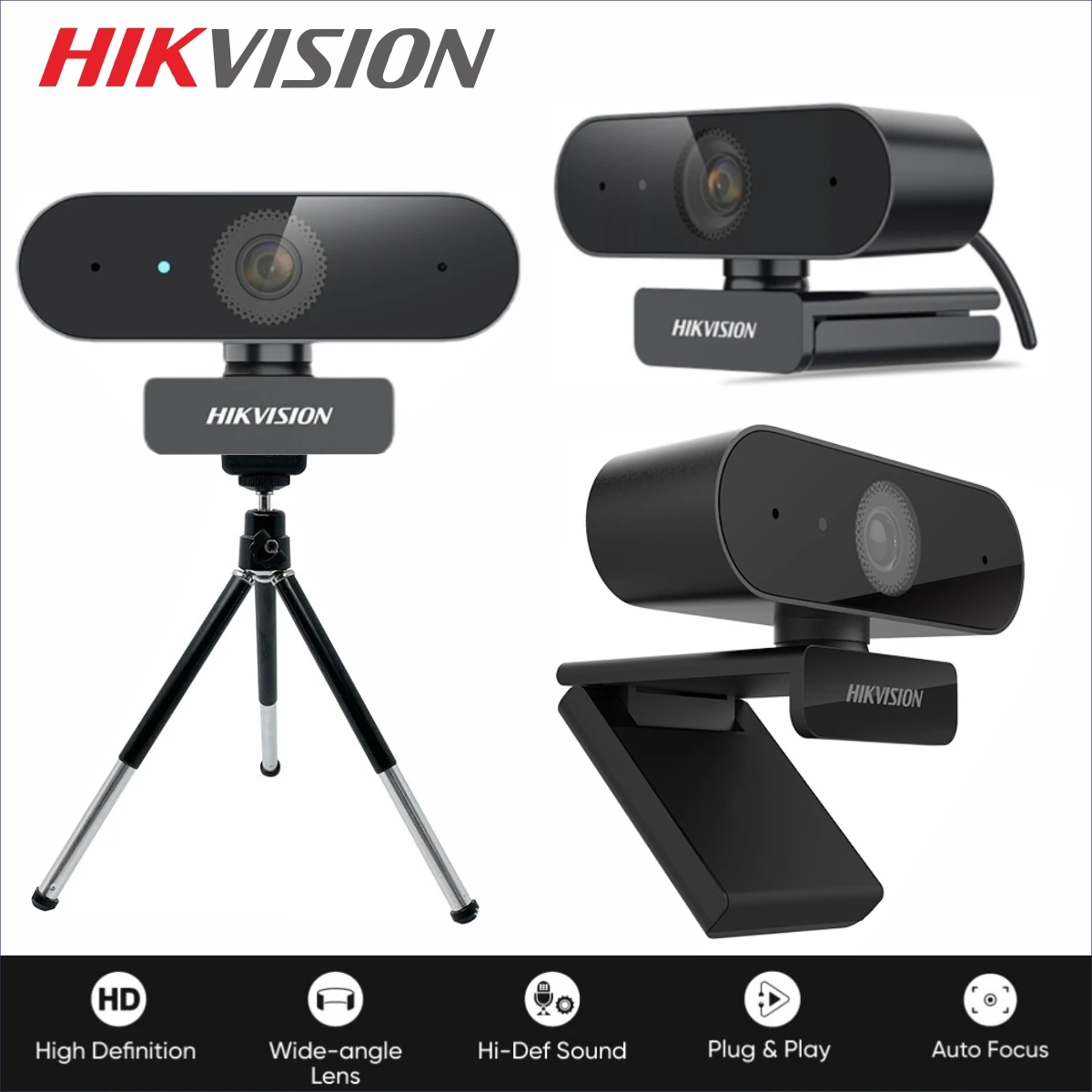 Hikvision Webcam 1080p 4mp 2k Ds-u02 Web Camera With Microphone Usb Plug  Web Cam Auto Focus Agc For Youtube Skype Mini Camera - Webcams - AliExpress