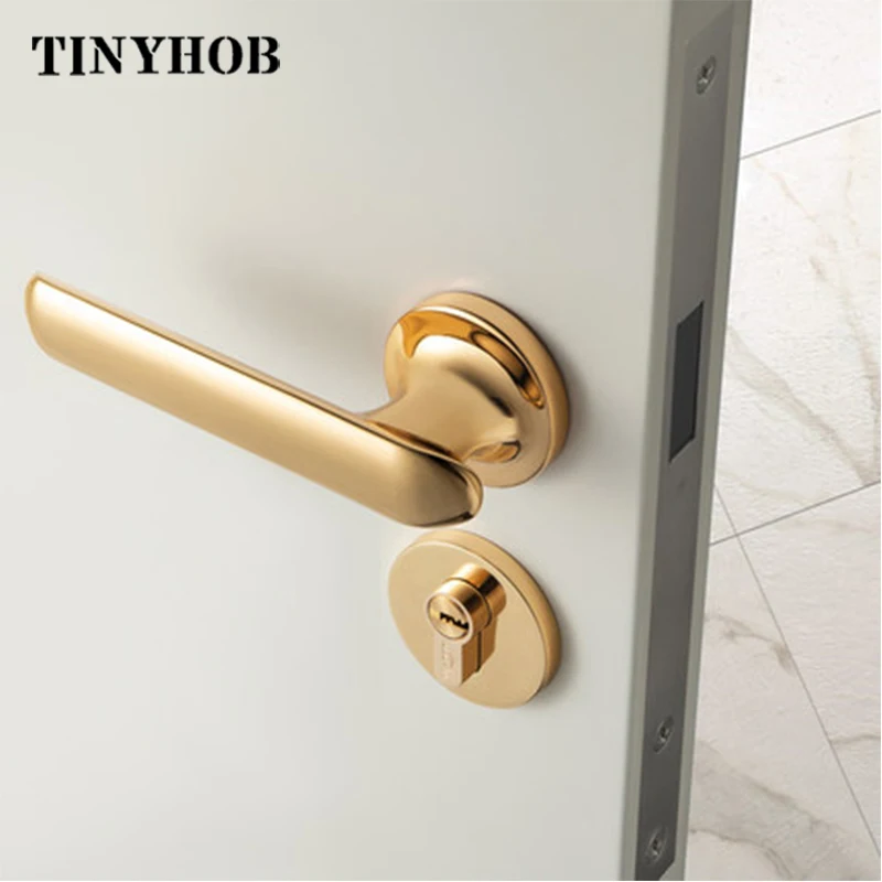 Luxury Gold Room Door Lock Handle American Style Bedroom Door Handle Lock Interior /Privacy door