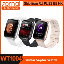 70mai SmartWatch 2020 nowy inteligentny zegarek Saphir Bluetooth GPS ekran AMOLED 24H monitorowanie 5ATM wodoodporny asystent głosowy Alexa