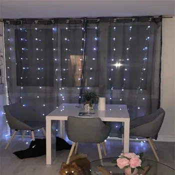 

Led Curtain Light 3Mx3M 300Leds Garland USB Powered Fairy Light Silver Copper Wire Xmas Curtain Light Wedding Party Decor