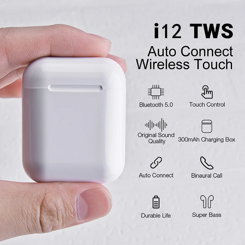 I12 TWS матовые Bluetooth наушники с сенсорным управлением, беспроводные наушники, свободные руки, бизнес наушники, Спортивная гарнитура, музыкальные наушники