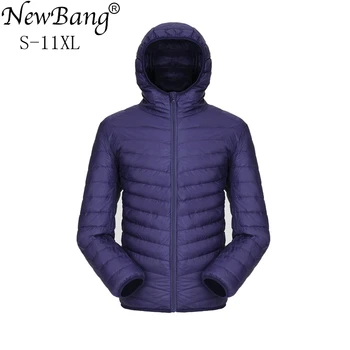 

NewBang Plus 11XL 10XL 9XL Ultra Light Down Jacket Me Down Jacket Windbreaker Feather Parka Man Winter Large Size Outwear
