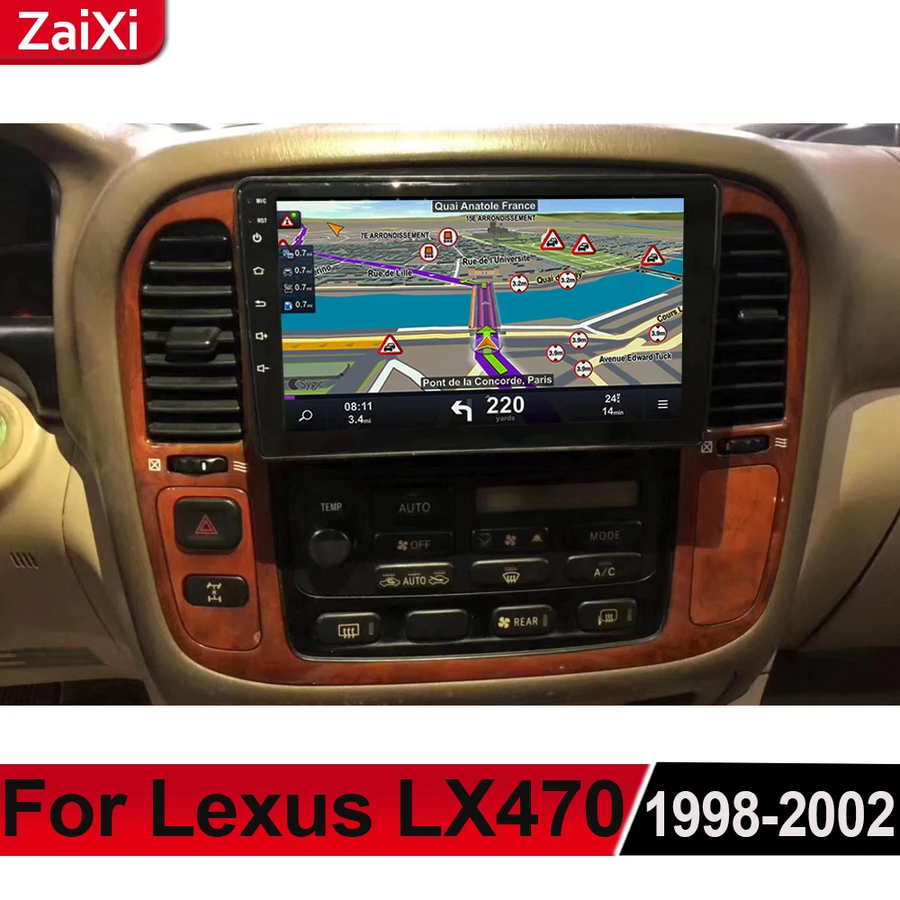 Top ZaiXi For Lexus LX LX470 1998~2002 Android Car Multimedia GPS Audio Radio Stereo Original Style Navigation NAVI BT WIFI HD Map 3 Top ZaiXi For Lexus LX LX470 1998~2002 Android Car Multimedia GPS Audio Radio Stereo Original Style Navigation NAVI BT WIFI HD Map 3