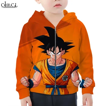 

CLOOCL Newest Japanese Anime Dragon Ball 3D Print Zipper Hoodie Boy Girl Children Hoodie Sweatshirt Harajuku Streetwear Tops