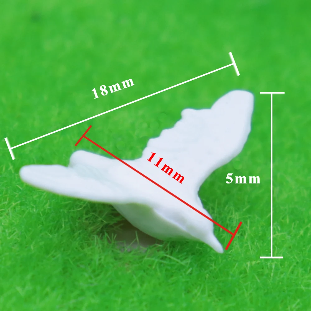 5pcs 규모 모델 디오라마 건축을위한 소형 조류 종 레이아웃 키트 동물원 장면 Diy 만들기 재료