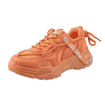 

Fashion Sneakers Women Shoes Chunky Platform Female Orange Casual Shoes Brand Running Lace Up White Vulcanized Shoes Woman 2020