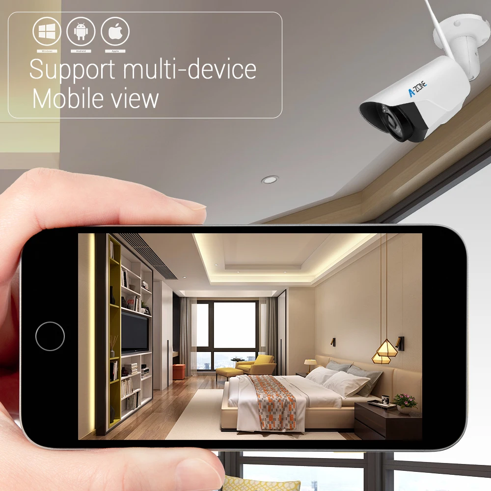 A-ZONE 1080P HD Беспроводная система видеонаблюдения уличная ip-камера wifi Водонепроницаемая 2.0MP домашняя камера видеонаблюдения NVR комплект