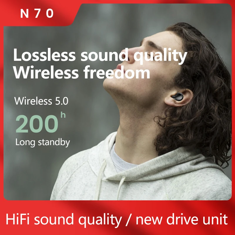 For Phone True Wireless Bluetooth Earphone HIFI Stereo Sound Wireless Charging Function Smart Noise Cancelling Bluetooth Headset
