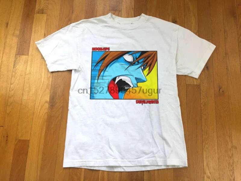 Новый Hook Ups DEVILMAN13 Аниме Манга скейт Япония Топ белая футболка Размер XS-XXL |