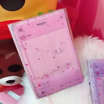 

Japanese cartoon cute quicksand notepad girl heart diary notebook schedule student hand account book