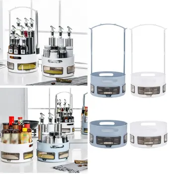 

Multi-Function 360 Degree Rotation Round Rotate Drawer Makeup Organizer Container Cosmetic Kitchen Storage Box Holder#