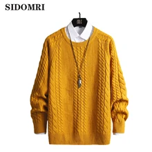 Winter High Quality Thick Warm Sweater Men O Neck Brand Mens Sweaters Slim Fit Pullover Men Knitwear Male Streetwear Plus Size