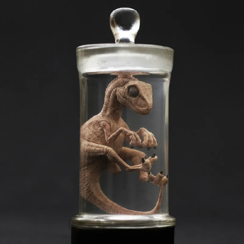 REBOR Resin Tyrannosaurus Velociraptor Embryo Model for Fans Collection and Holiday Gift - Цвет: Белый