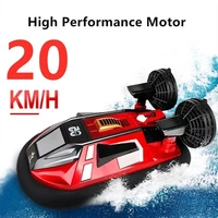 2.4GHZ Remote Control Hovercraft Speed Boat 4CH Ipx4 Waterproof RC Boat Dual Motor 20KM/H  For Kid Boys Model Outdoor Toys 2