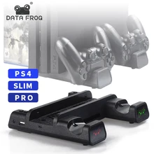 Вертикальная подставка 3 в 1 для PS4/PS4 Slim/PS4 PRO, зарядка для двух контроллеров