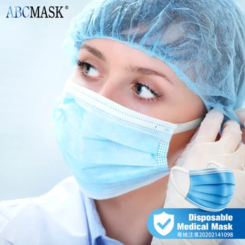 

1/50pcs Comfortable blue medical Face Masks 3 Layes Anti-Pollution Mask Dust Protection Surgical Protect Health Earloop Mask