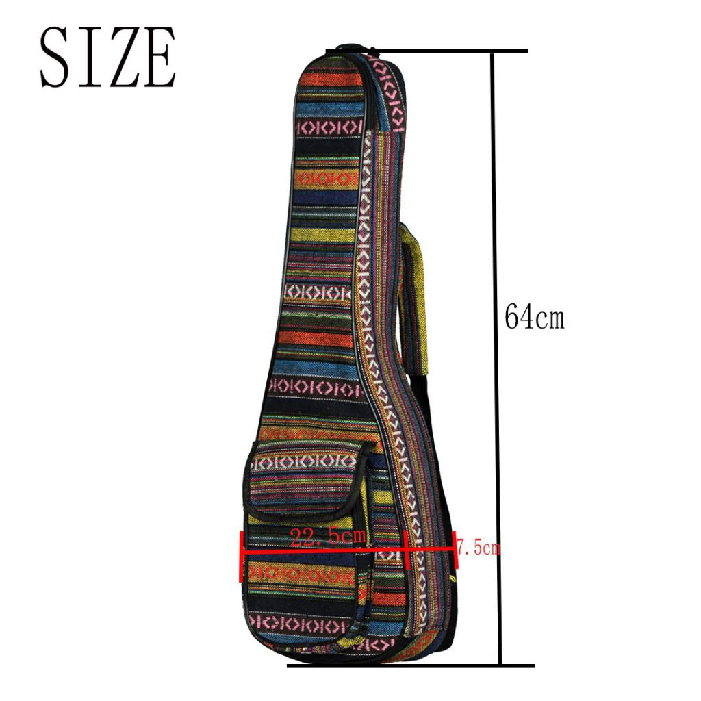 1x Ukulele Travel Bag Padded 23'' Carrying Backpack for Guitar Back Bag Case Guitar Parts & Accessories