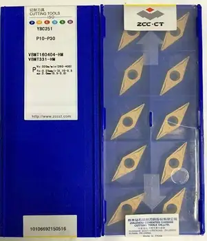 

10PCS New ZCCCT VBMT160404-HM YBC251 VBMT331-HM Carbide Inserts