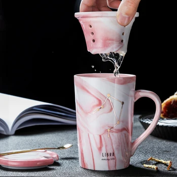 

Novelty Ceramics Mugs Stirring Interesting Reusable Luxury Animal Printed Black Cups 1 Piece Personalized Handle Mugs KK60MK