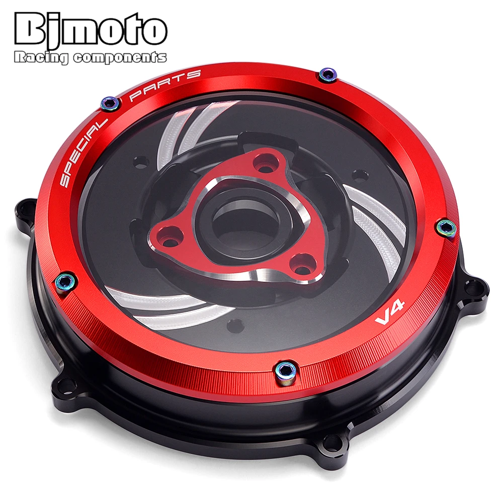 

BJMOTO CNC Engine Parts Racing Clutch Cover Spring Retainer For Ducati Panigale V4S 2018 V4 Speciale 2018 Motorcycle Accessories