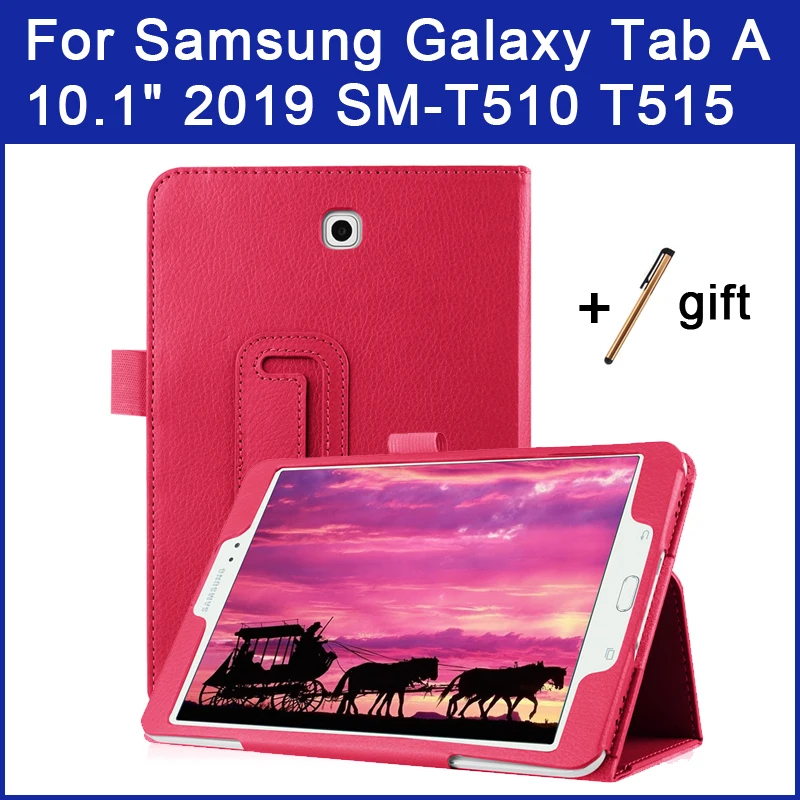 

Folding Folio Case for samsung tab a 10.1 2019 case for samsung galaxy tab a 10.1" SM-T510 T515 Leather Tablet Flip Stand funda