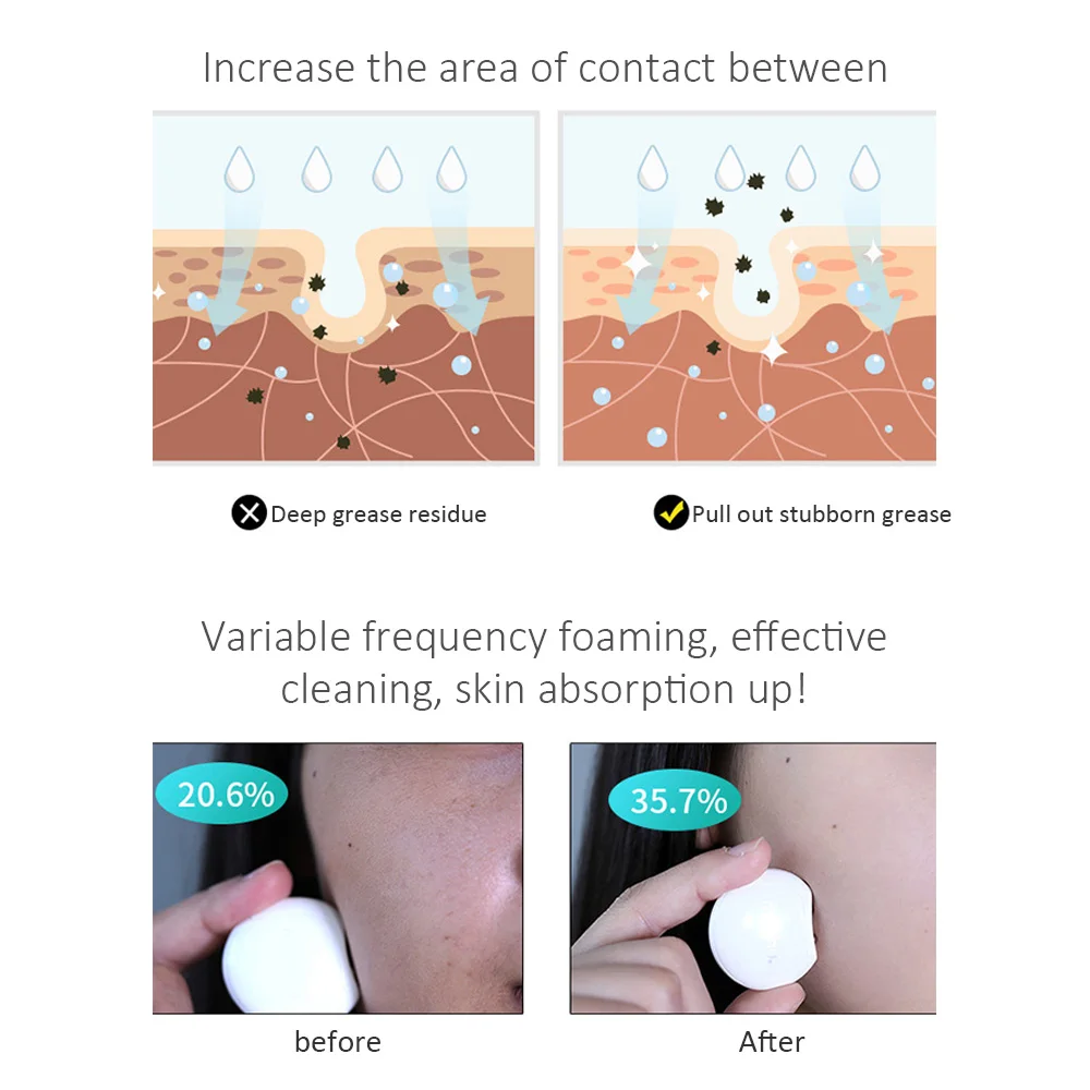 Водонепроницаемая Очищающая щетка для лица звуковой Вибрационный очиститель