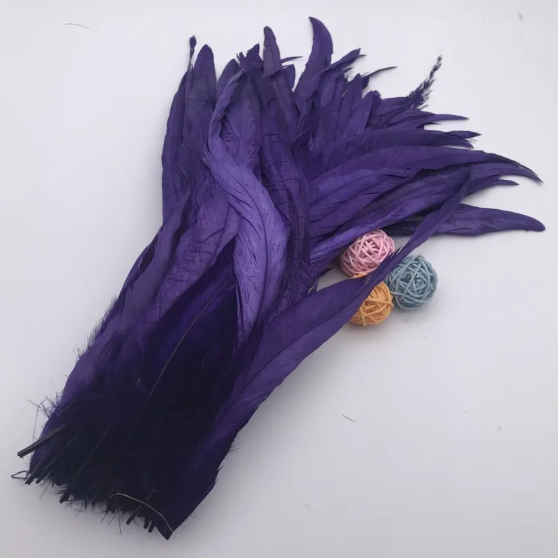 purple 35-40 см, перья петуха для рукоделия, товары для свадебной вечеринки, карнавальные Декорации для танцовщицы, для DIIY - Цвет: purple