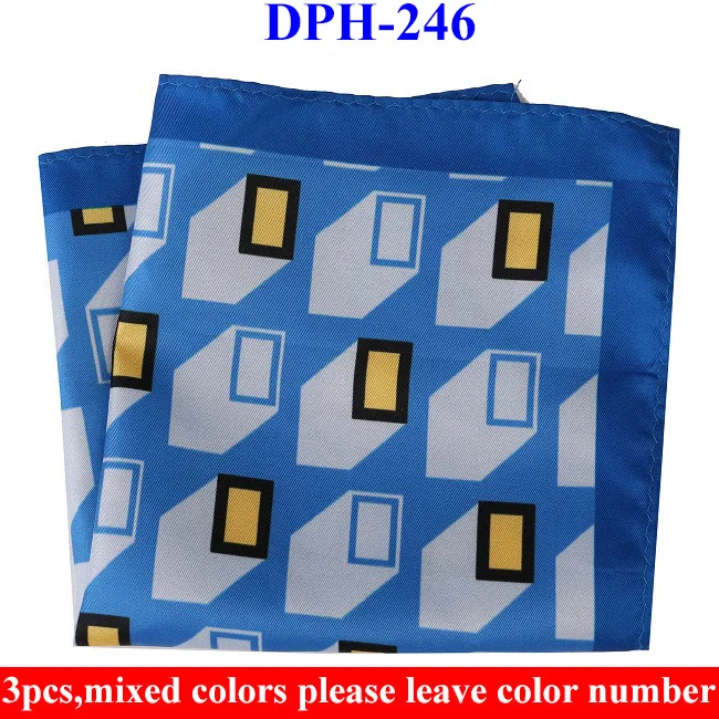DPH246 Hankerchief Портной Смит 3 шт. мужские носовые платки карманные квадраты с принтом пейсли бизнес полотенце для сундуков Карманный платок носовые платки шарфы - Цвет: DPH246 Hankerchief
