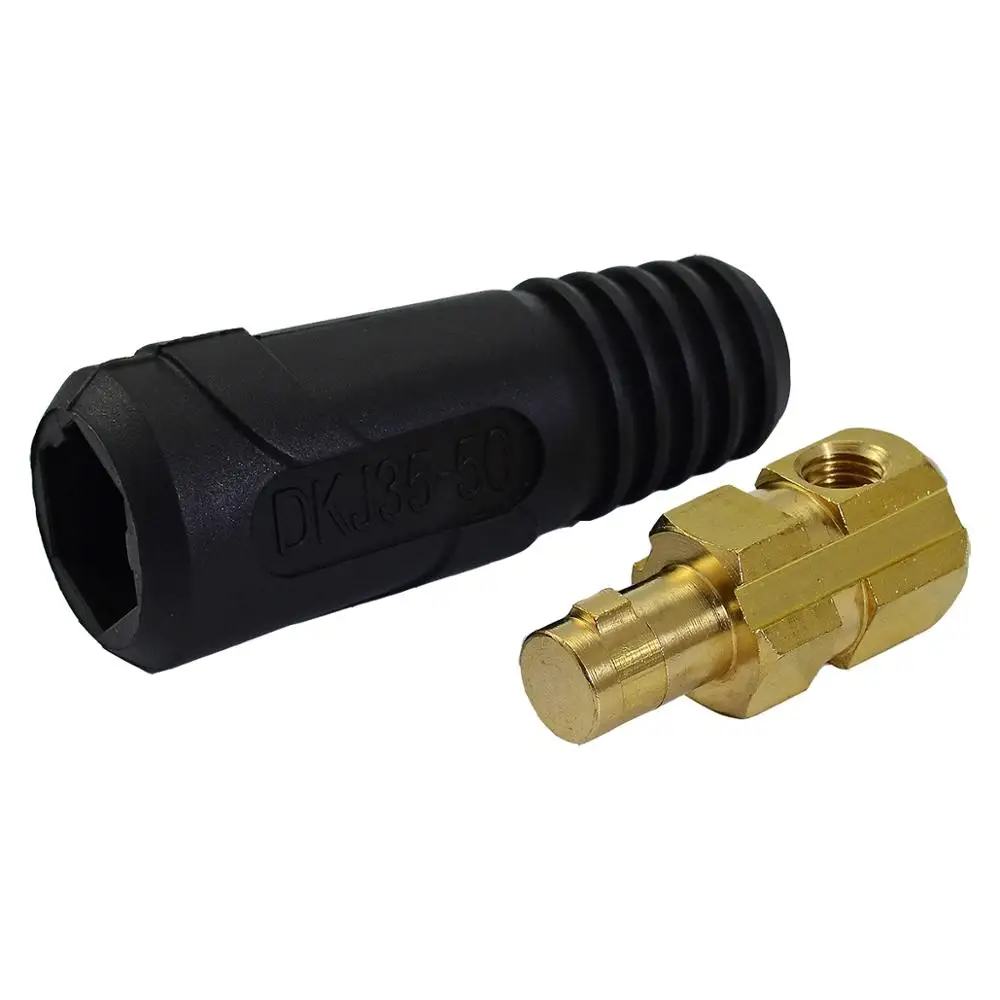 TIG сварочный кабель панель Разъем-вилка DKJ35-50 315Amp Dinse Быстрый фитинг красный и черный цвет 2 шт