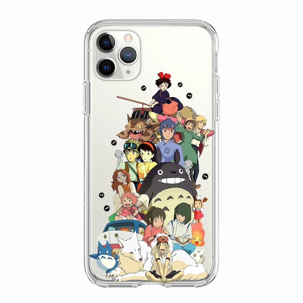 iphone 13 pro max case leather Spirited Away Soft Silicone TPU Phone Case for Iphone 11 12 13 Pro Max Mini 7 8 6 6S Plus SE 2020 Cover for Iphone X XR XS MAX iphone 13 pro max clear case