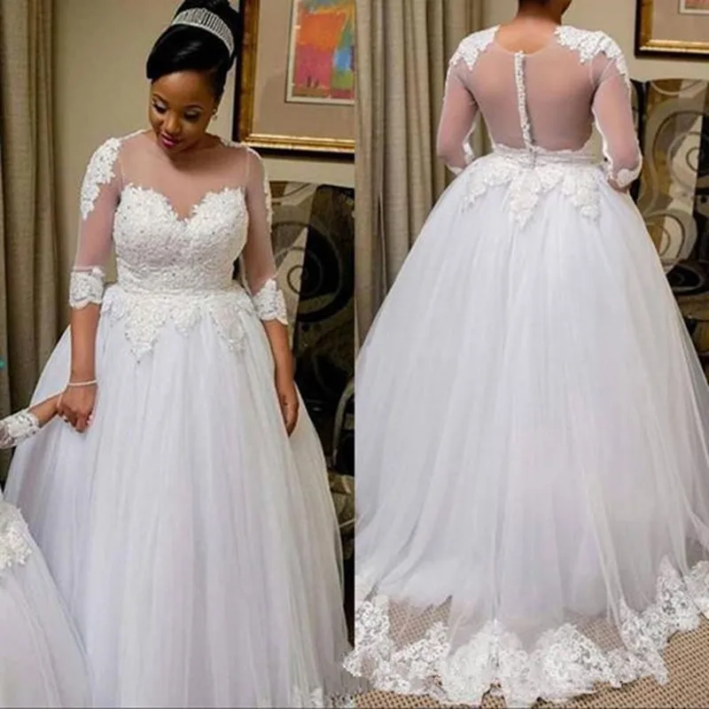 Plus Size African Wedding Dress Top ...